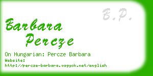 barbara percze business card